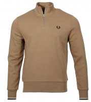 Fred Perry Half-Zip Pullover - M3574 - Hellbraun