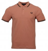 Fred Perry Polo - M3600 - Lachs/Schwarz