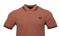 Fred Perry Polo - M3600 - Lachs/Schwarz