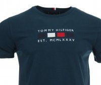 Tommy Hilfiger Rundhals T-Shirt - Dunkeltürkis