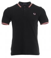 Fred Perry Polo - M3600 - Schwarz/Pink M